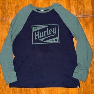 Hurley Blue and Teal Raglan Shirt
